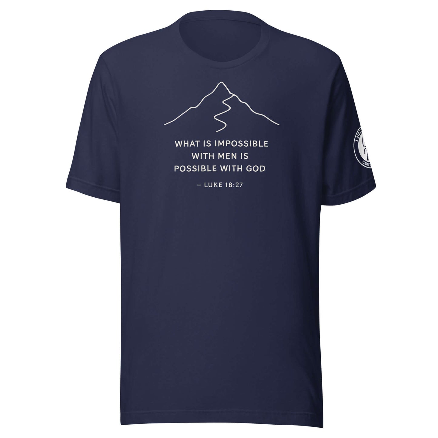 Product mockup What Is Impossible With Men Is Possible With God