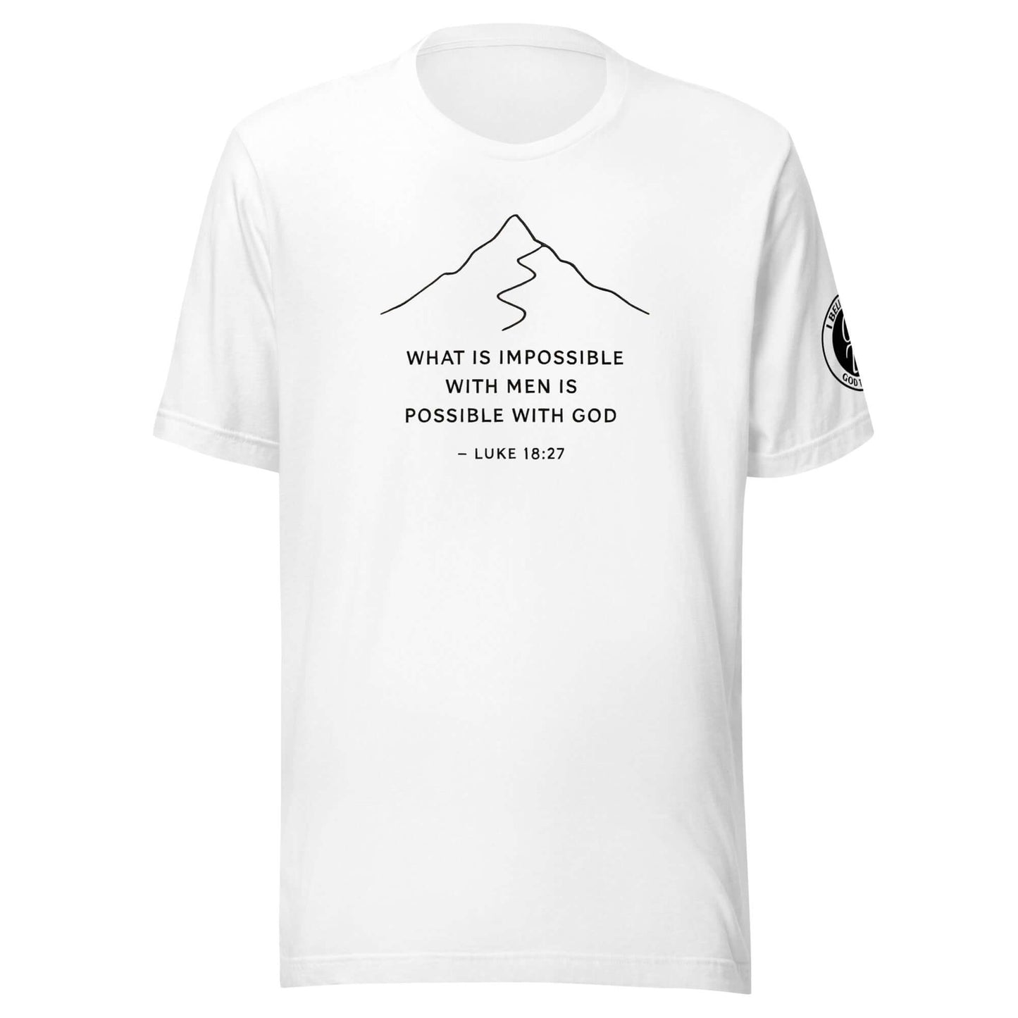 Product mockup What Is Impossible With Men Is Possible With God