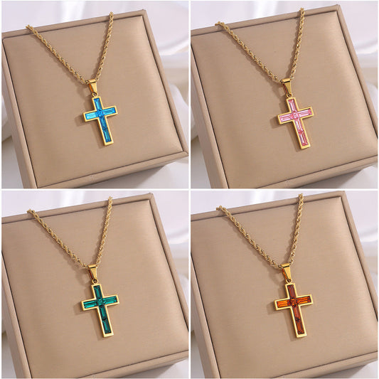 Faith Cross Necklace Set | Christian Jewelry for Couples