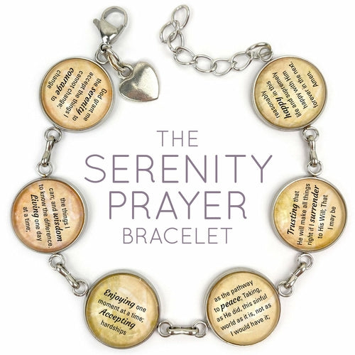 Serenity Prayer Charm Bracelet – Faith, Courage, and Peace