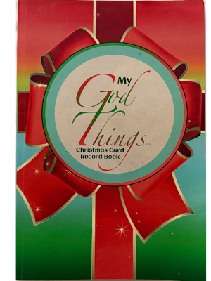 My God Things Christmas Card Record Book