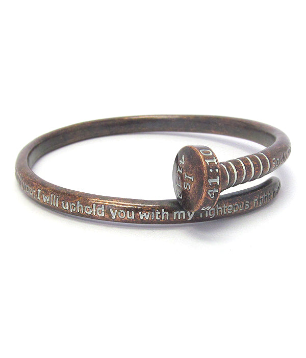 Isaiah 41:10 Nail Bangle Bracelet – Religious Inspiration