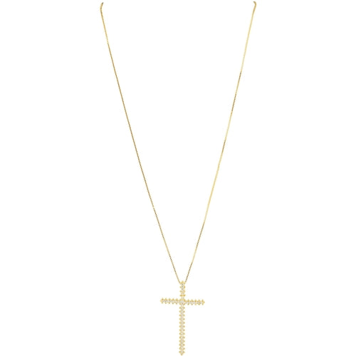 INCANTO Pink CZ Cross Necklace – 18K Gold Plated
